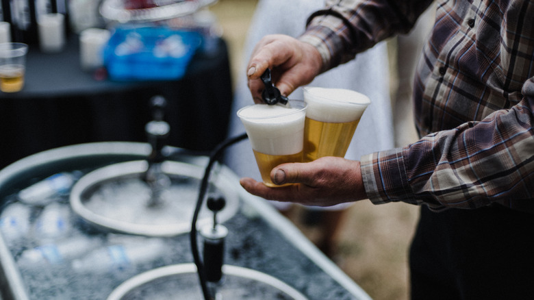 Serving beer from keg