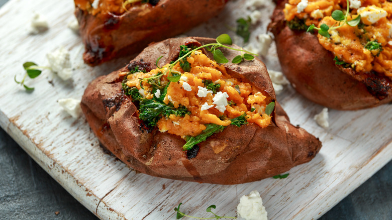 Baked sweet potatoes