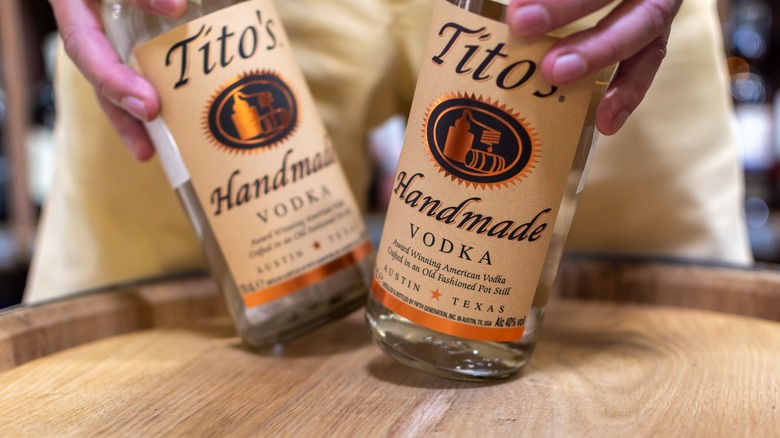 bottles of tito's vodka