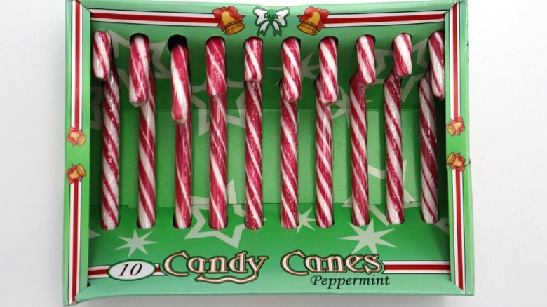 A box of candy canes.