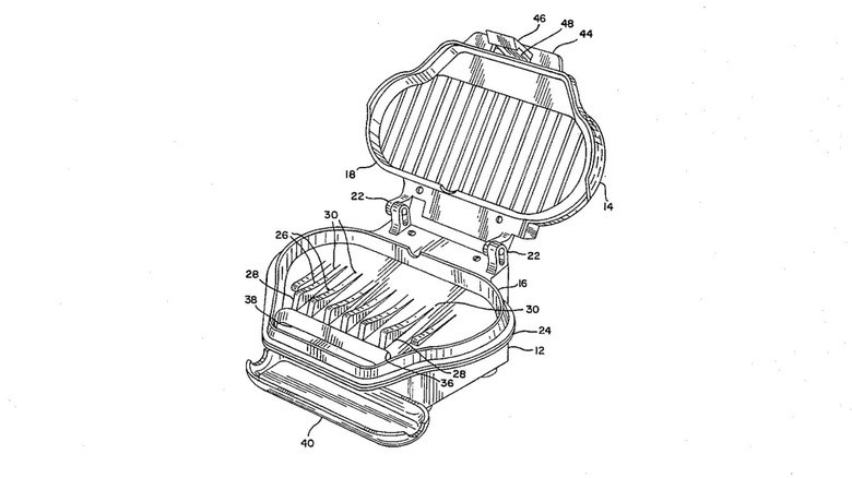 Patent sketch for Michael Boehm's grill