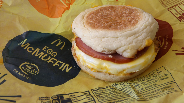 An unwrapped McMuffin