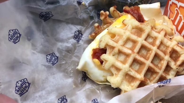 White Castle's Belgian waffle slider