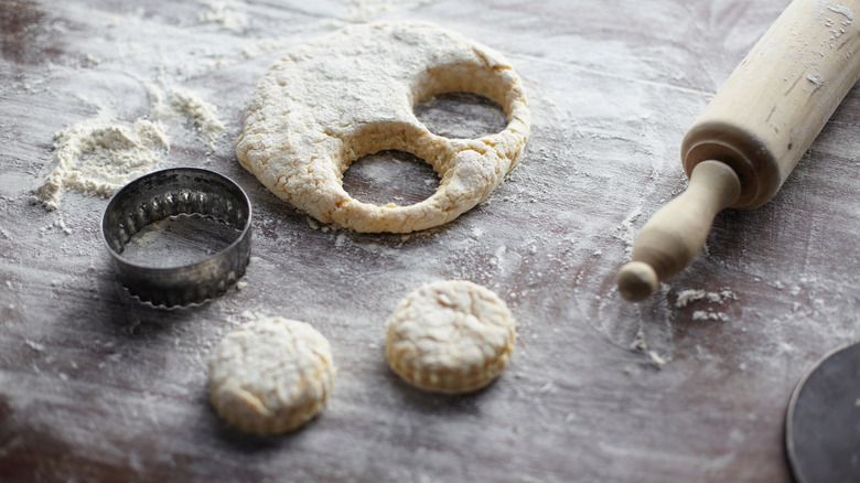 A plate of honey-smeared scones.