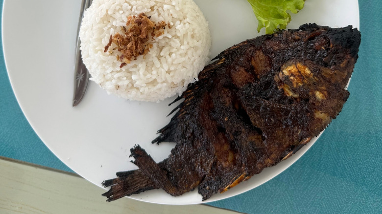 Fish that looks burnt instead of blackened