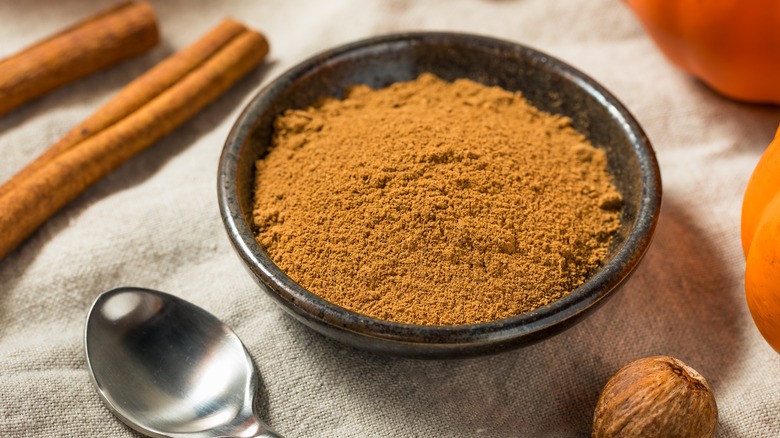 homemade pumpkin spice in bowl