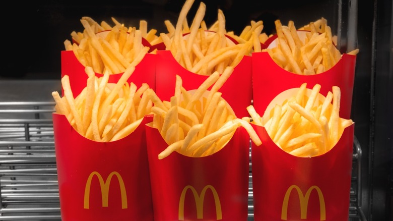 Six large McDonald's french fries.