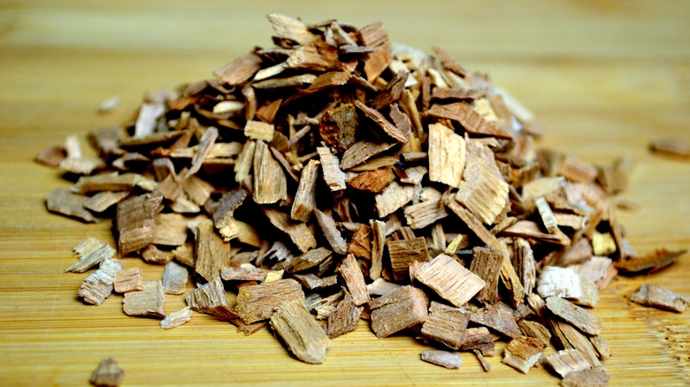 Small pile of wood chips