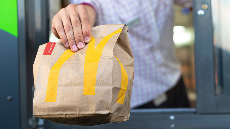 McDonald's bag handed at drive-thru