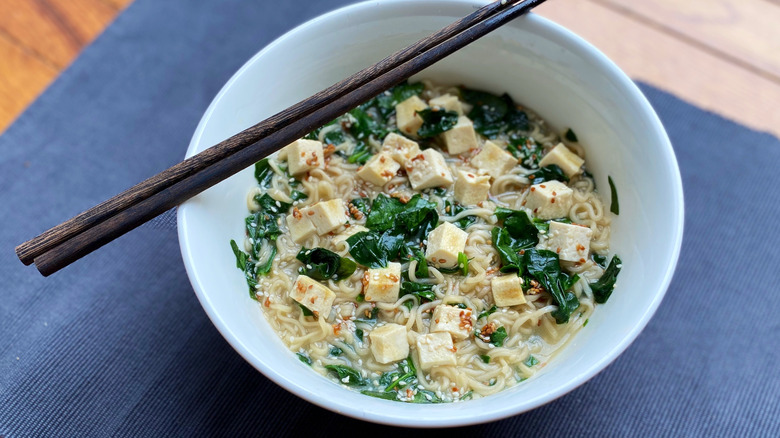 Sesame spinach miso ramen