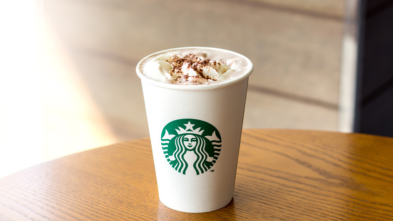 Starbucks hot chocolate with cinnamon