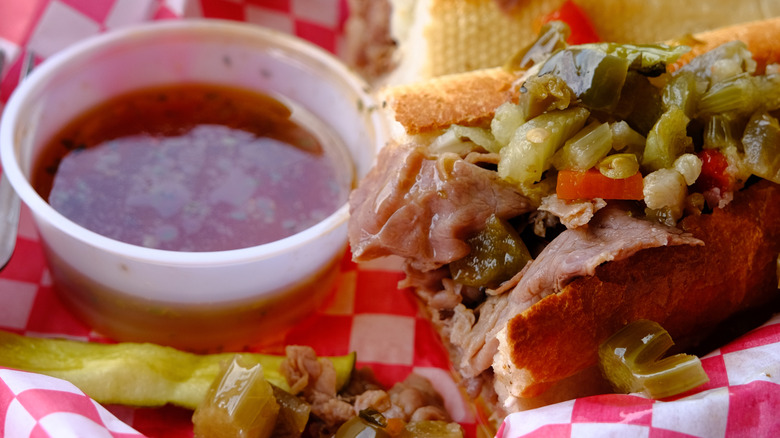 Chicago Italian beef with dip