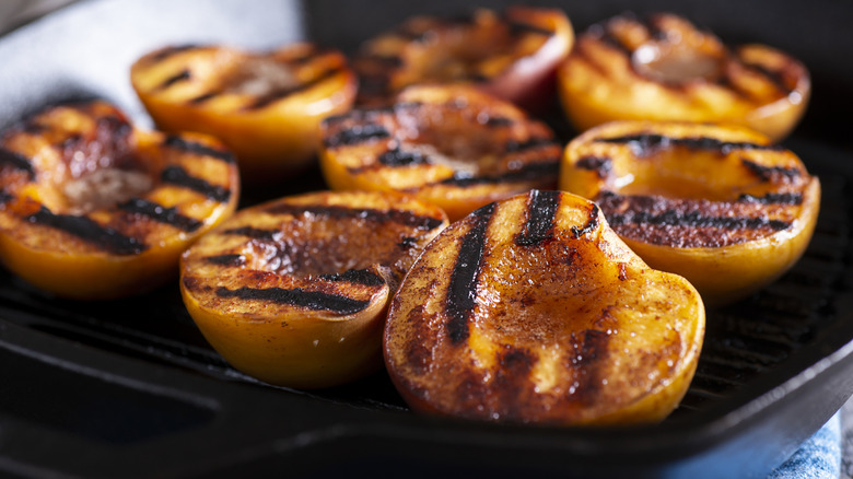 Grilled peaches