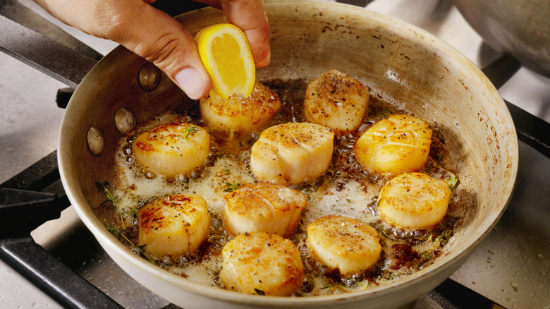 searing scallops in pan