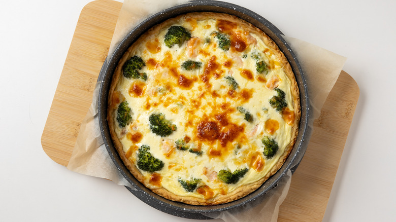 broccoli egg cheese quiche