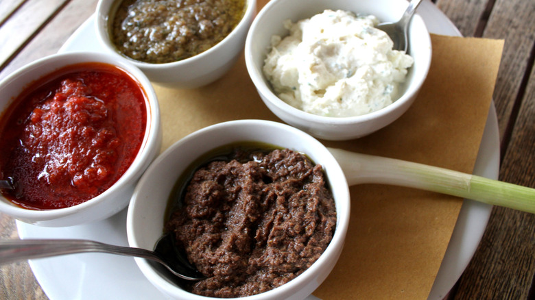 Anchovy paste in a dish