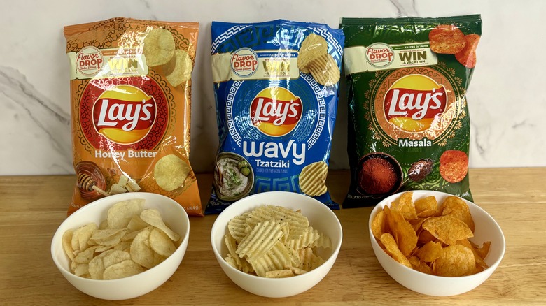 all three chips in bowls