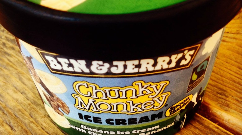 Carton of Ben and Jerry's Chunky Monkey