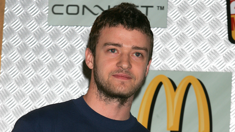 Justin Timberlake appearing at McDonald's event