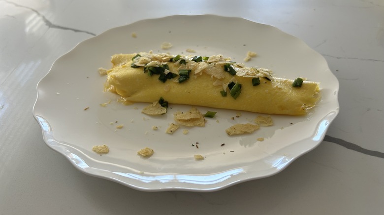 A close up of homemade The Bear omelet