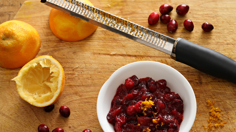 A Microplane zester with various fruit