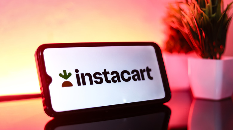 Instacart logo on a smartphone