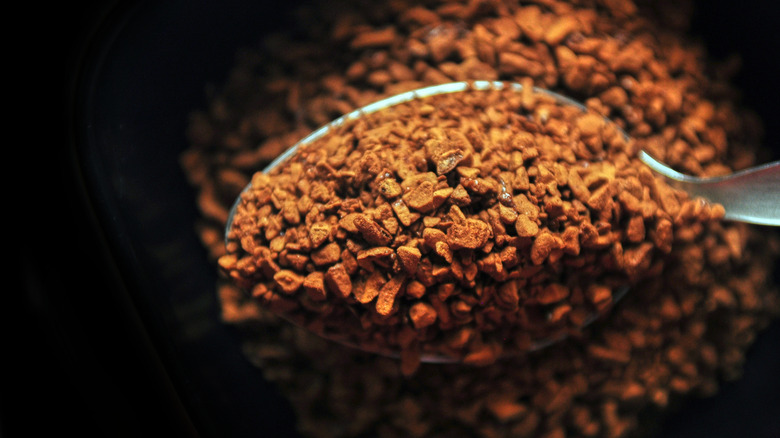 close-up of instant coffee granules