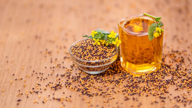 mustard seeds and oil