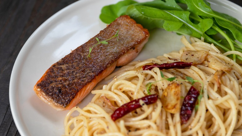 salmon with skin on meal