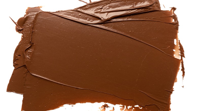 chocolate smeared on surface