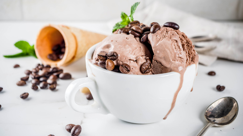 coffee ice cream in mug