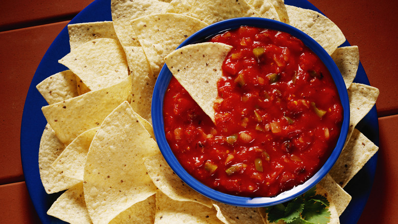 tortilla chips with salsa