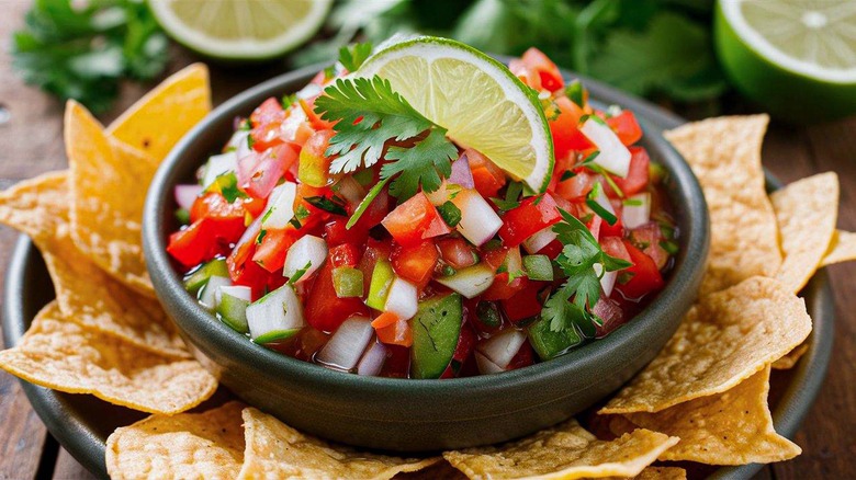 pico de gallo with chips