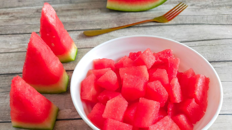 Watermelon in a bowl