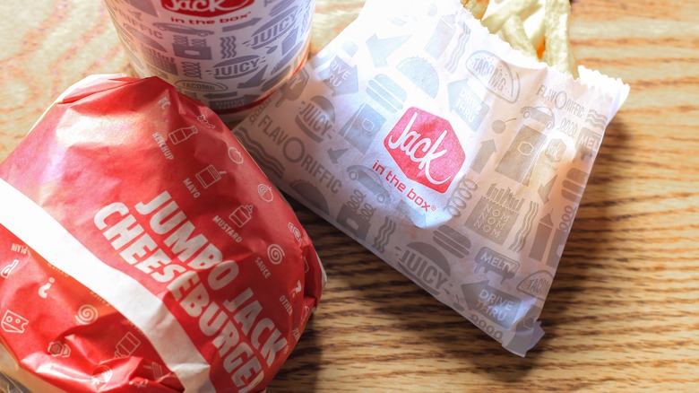 Jack in the Box burger fries