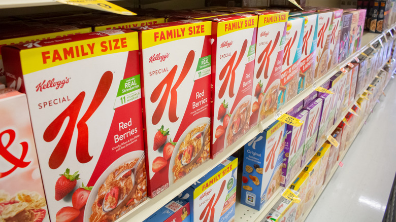 Special K Red Berry cereal boxes on store shelves