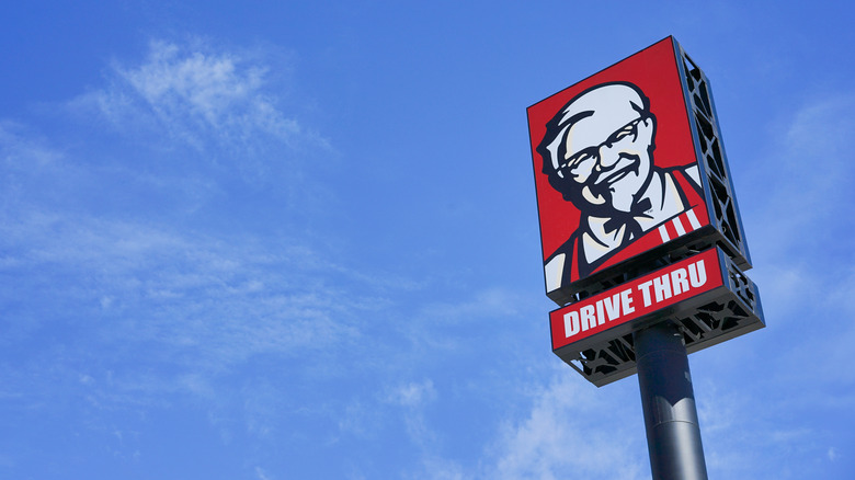 KFC sign with sky background