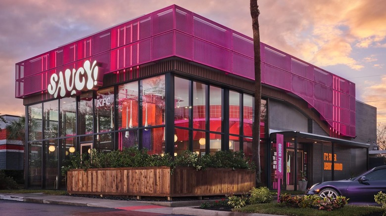 The exterior of the first Saucy location in Orlando, Florida.