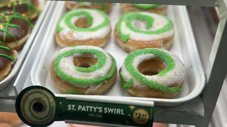 Kirspy Kreme's St. Patty's Swirl Doughnut