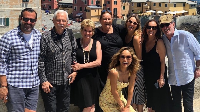 Giada De Laurentiis posing with family