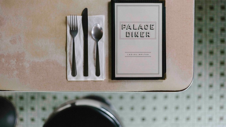 place setting from the Palace Diner