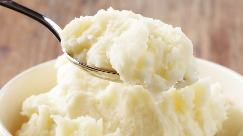 Spoonful of mashed potatoes