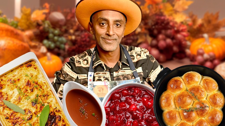 Chef Marcus Samuelsson with holiday-season foods