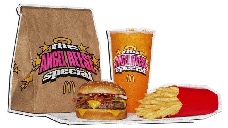 The Angel Reese Special McDonald's meal is shown on a white background