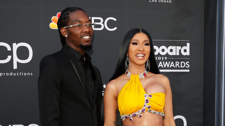 Offset and Cardi B smiling