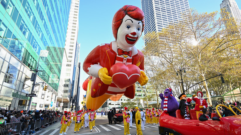 A McDonald's balloon float at the Macy's Day Parade