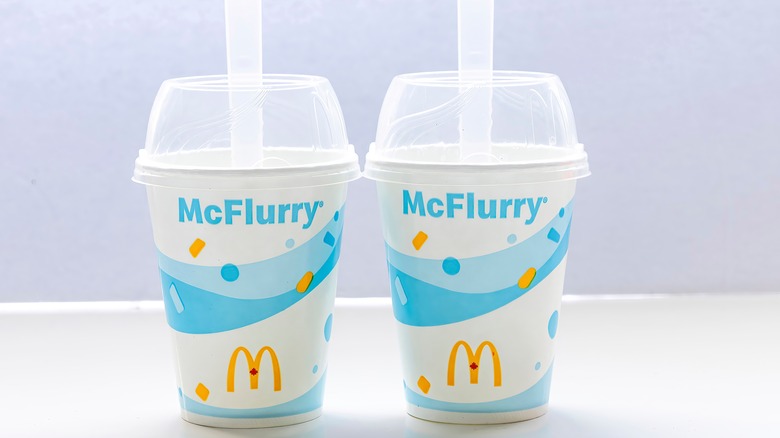 Two McFlurries with spoons