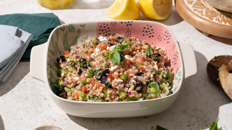 mediterranean buckwheat grain salad