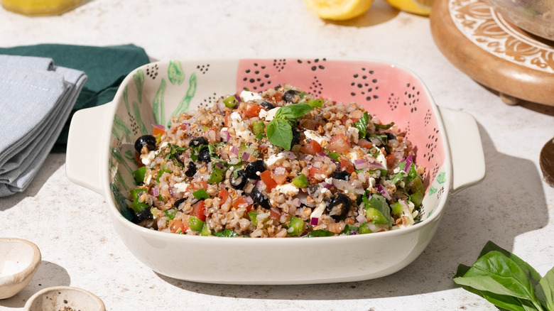 mediterranean buckwheat grain salad