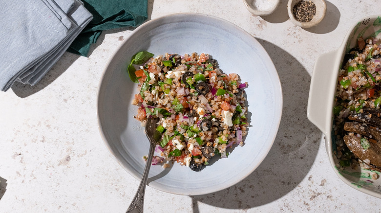 mediterranean buckwheat grain salad